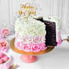 Shop Enchanting New Year Pink Bloom And Cake Combo