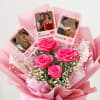 Gift Enchanting Personalized Karwa Chauth Fridge Magnet Bouquet