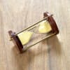 Gift Engravable Sheesham Wood And Brass Hour Glass Sand Timer