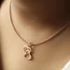 Entangled Hearts Rose Gold Finish Pendant Necklace Online