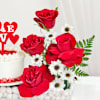 Gift Eternal Love Cake And Roses Combo