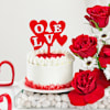 Buy Eternal Love Cake And Roses Combo