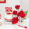 Eternal Love Cake And Roses Combo Online