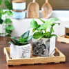 Gift Eternal Love Personalized Ceramic Planters (Set of 2) - Without Plants