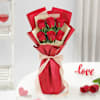 Gift Eternal Romance Bouquet And Red Velvet Cake Combo