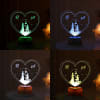 Shop Evergreen Love Personalized LED Lamp - Wooden Finish Base