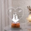 Evergreen Love Personalized LED Lamp - Wooden Finish Base Online