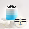 Evil Eye And Car Rakhi With Moustache Delight Cake Online