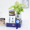 Evil Eye Bhai Bhabi Rakhi With Evil Eye Hanging Hamper Online