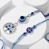 Gift Evil Eye Charm Bhaiya Bhabhi Rakhi Hamper