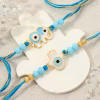 Evil Eye Elephant and Hamsa Rakhi Set Of 2 Online