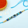 Evil Eye Rakhi with Blue Beads Online
