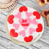 Gift Exploding Hearts Valentine Fondant Cake (Half kg)