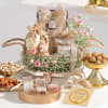 Exquisite Metal Basket Karwa Chauth Hamper Online