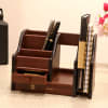 Gift Extendable Wooden Desk Organiser - Customized with Logo and Name