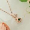 Gift Fairy On Earth CZ Pendant - Rose Gold