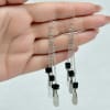 Buy Fashionable Danglers with Black Crystals