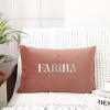 Gift Father-Daughter Duo Personalized Velvet Cushion - Pink