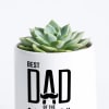 Gift Father's Day Dad Of The Century Spica Succulent With Planter