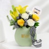 Father's Day Exquisite Roses And Lilies Arrangement Online