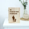 Gift Father's Day Personalised Wooden Book Photo Frame