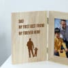 Buy Father's Day Personalised Wooden Book Photo Frame