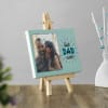 Gift Father's Day Personalized Best Dad Ever Canvas Frame