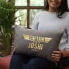 Gift Father's Day Personalized Captain Of The Family Velvet Cushion