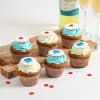 Gift Father's Day Star Dad Vanilla Choco Cupcakes (6 pc)