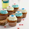 Buy Father's Day Star Dad Vanilla Choco Cupcakes (6 pc)