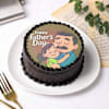 Father's Hug Chocolate Photo Cake Online