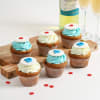 Gift Fathers Day Star Dad Vanilla Choco Cupcakes (6 pc)