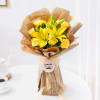 Gift Fathers Day Yellow Rose And Lilly Bouquet