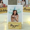 Gift Favourite Human Personalized Wooden Photo Stand (Set of 3)