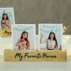 Shop Favourite Human Personalized Wooden Photo Stand (Set of 3)