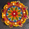Festive Bliss Floral String Art Rangoli Online