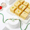 Festive Bliss Resin Rakhi And Soan Papdi Combo Online