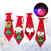 Gift Festive Glow Christmas Light-Up Neck Ties - Red - Single Piece