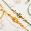 Gift Festive Kundan Charm Rakhi Gift Hamper