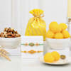 Festive Kundan Charm Rakhi Gift Hamper Online