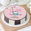 First Birthday Cake For Girl (1 Kg) Online