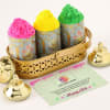 Flavoured Dry Fruits And Candle Holi Hamper - Customized With Logo Online