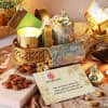 Flavoured Dry Fruits With Chocolate And Candle Gift Basket - Customized With Logo Online