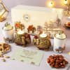 Flavoured Dry Fruits With T-Light Holders Hamper - Customized With Logo Online