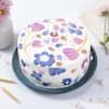 Buy Floral Bliss Cake And Blue Orchids Bouquet Combo