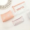 Floral Charm Personalized Cosmetic Pouch - Set Of 3 Online