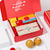 Floral Cutwork Rakhi With Besan Laddus Online