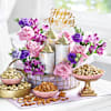 Gift Floral Delight And Treats Metal Basket New Year Hamper