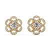 Buy Floral Diamond Jacket Silver Earrings