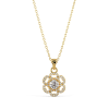 Buy Floral Diamond Silver Pendant Necklace